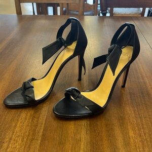 Worn once! Alexandre Birman classic black leather Clarita heel.